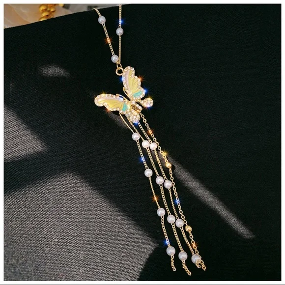 Metallic Colorful Crystal Butterfly Set - Picture 10 of 10